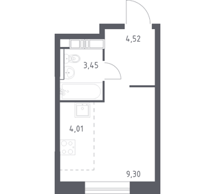 Квартира 21,3 м², студия - изображение 1