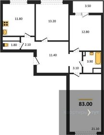 83 м², 3-комнатная квартира 7 007 370 ₽ - изображение 11