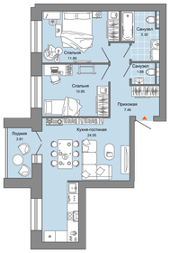 53,3 м², 2-комнатная квартира 5 170 000 ₽ - изображение 88