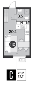 22 м², квартира-студия 4 382 400 ₽ - изображение 59