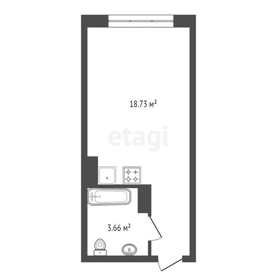 23,2 м², квартира-студия 3 330 000 ₽ - изображение 1