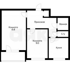 Квартира 43 м², 2-комнатная - изображение 1