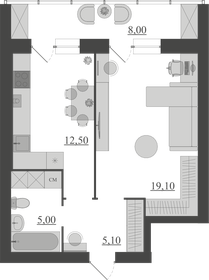 51,3 м², 1-комнатная квартира 4 452 840 ₽ - изображение 50