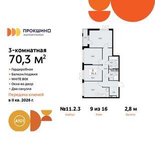 Квартира 70,3 м², 3-комнатная - изображение 1