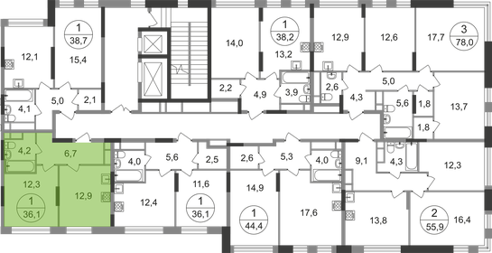 Квартира 36,1 м², 1-комнатная - изображение 2