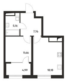 46,8 м², 1-комнатная квартира 6 556 200 ₽ - изображение 19