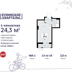 Квартира 24,3 м², студия - изображение 3