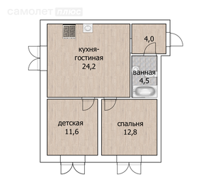 65,7 м², 3-комнатная квартира 9 587 800 ₽ - изображение 11