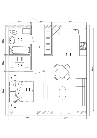 46,7 м², 2-комнатная квартира 6 800 000 ₽ - изображение 88