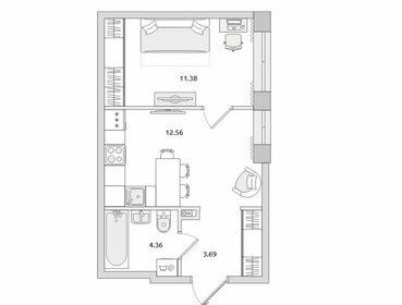 Квартира 40 м², 1-комнатная - изображение 1