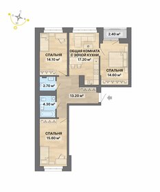 Квартира 84,1 м², 3-комнатная - изображение 1