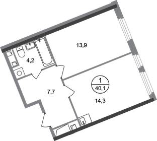 40,3 м², 1-комнатная квартира 11 800 000 ₽ - изображение 83