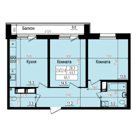 66,6 м², 2-комнатная квартира 14 950 000 ₽ - изображение 58