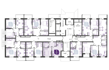 38,5 м², 1-комнатная квартира 6 252 400 ₽ - изображение 35