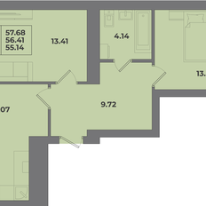 Квартира 57,7 м², 2-комнатная - изображение 4