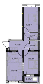 Квартира 65,4 м², 2-комнатная - изображение 1