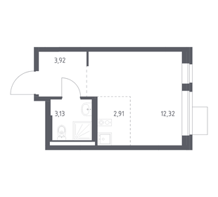 Квартира 22,3 м², студия - изображение 1