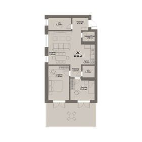 Квартира 83,8 м², студия - изображение 1