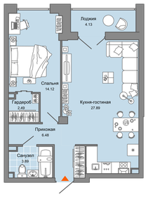 Квартира 57 м², 2-комнатная - изображение 1