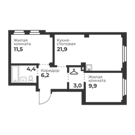 54,4 м², 2-комнатная квартира 13 099 999 ₽ - изображение 56