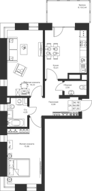 67,5 м², 2-комнатная квартира 9 240 650 ₽ - изображение 39