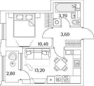 32,3 м², 1-комнатная квартира 9 347 987 ₽ - изображение 14