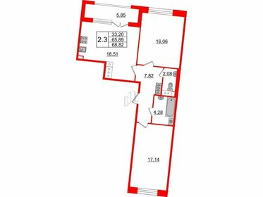 84,2 м², 2-комнатная квартира 49 000 000 ₽ - изображение 95