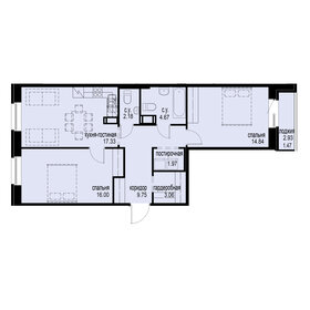 83,5 м², 3-комнатная квартира 16 500 000 ₽ - изображение 91