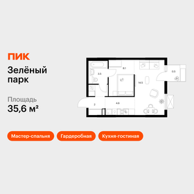 Квартира 35,6 м², 1-комнатная - изображение 1
