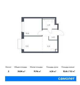 35,9 м², 1-комнатная квартира 7 305 972 ₽ - изображение 6