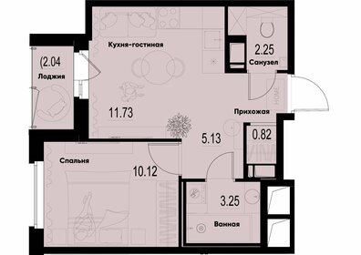 34,4 м², 1-комнатная квартира 5 461 000 ₽ - изображение 10