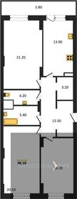 Квартира 97,6 м², 3-комнатная - изображение 1