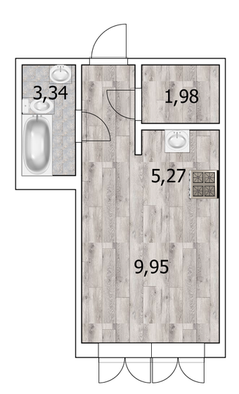 23,2 м², квартира-студия 4 800 000 ₽ - изображение 7