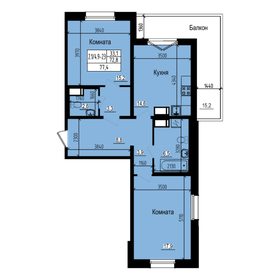 49 м², 2-комнатная квартира 4 499 000 ₽ - изображение 66