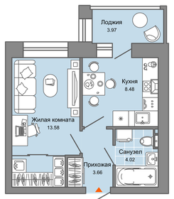 33 м², 1-комнатная квартира 3 500 000 ₽ - изображение 88