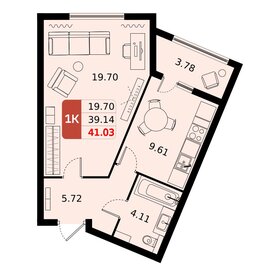 39,9 м², 1-комнатная квартира 6 250 000 ₽ - изображение 70