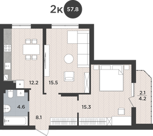 80,4 м², 2-комнатная квартира 5 826 100 ₽ - изображение 13