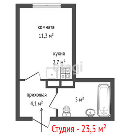 Квартира 23,5 м², студия - изображение 3