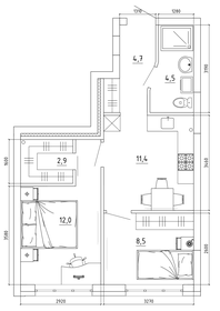 43,2 м², 1-комнатная квартира 4 900 000 ₽ - изображение 23