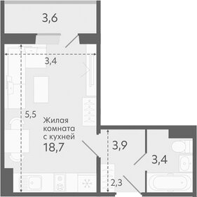 Квартира 29,6 м², студия - изображение 1