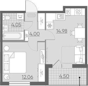 Квартира 37,3 м², 1-комнатная - изображение 1