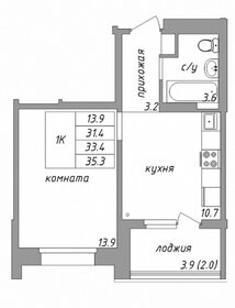 36,1 м², 2-комнатная квартира 5 250 000 ₽ - изображение 73