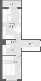 Квартира 53 м², 2-комнатная - изображение 1