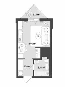 Квартира 23 м², студия - изображение 1