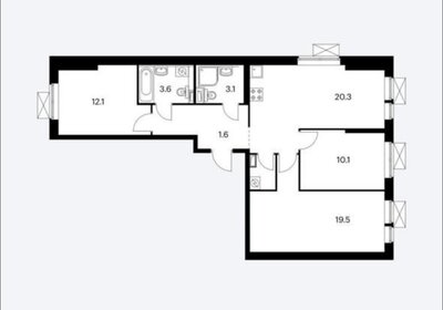 54 м², 1-комнатная квартира 7 017 400 ₽ - изображение 18