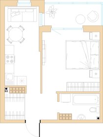 Квартира 40,2 м², 1-комнатная - изображение 1