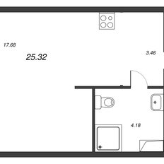 Квартира 25,3 м², студия - изображение 4