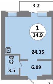 Квартира 35,2 м², студия - изображение 1