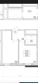 Квартира 33,3 м², 1-комнатные - изображение 1