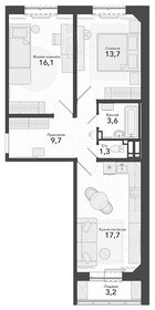 Квартира 65 м², 2-комнатная - изображение 1